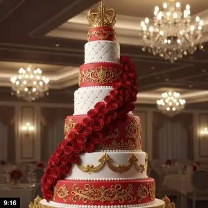 Romantic Heart-Shaped Cake