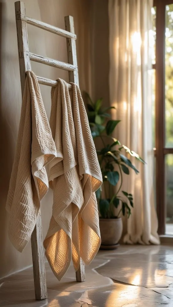 Use Linen Towels And Curtains