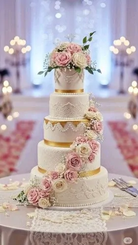 Whimsical Watercolor Cake