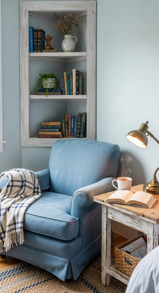 Cozy Reading Nook In Blue