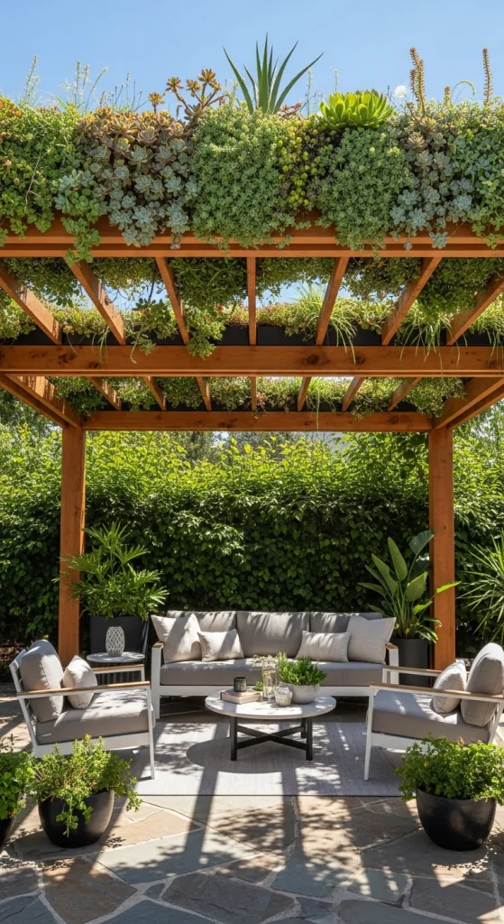Green Pergola Roof