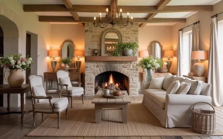How to Design a Cozy French Farmhouse Living Room