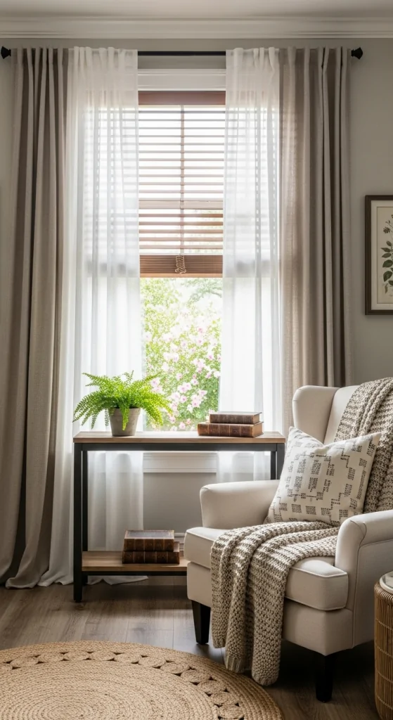 Layered Window Treatments