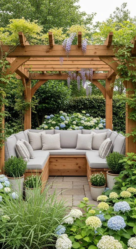Pergola With Built-In Seating