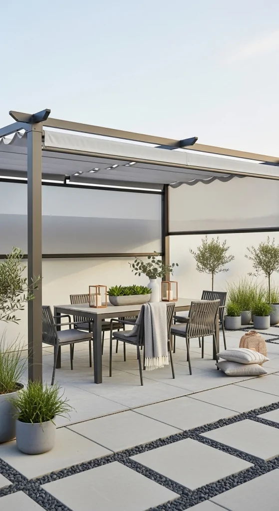 Pergola With Retractable Canopy