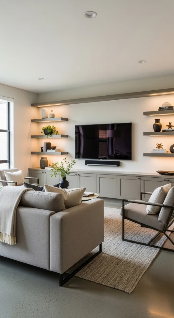 TV Wall And Entertainment Layout