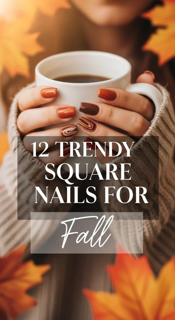 Trendy Square Nails for Fall Nail Designs