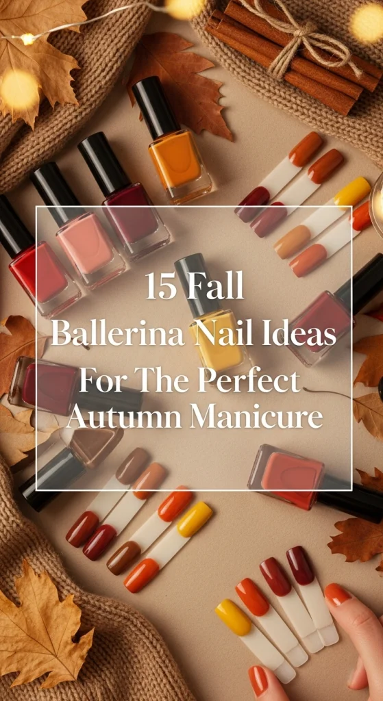 Fall Ballerina Shaped Nail Ideas