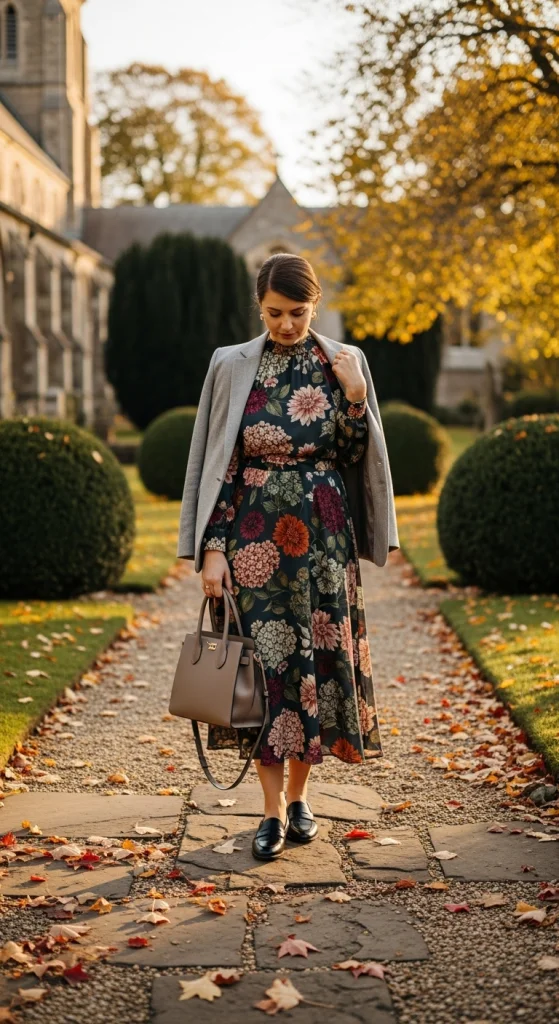 Blazer Over A Floral Dress