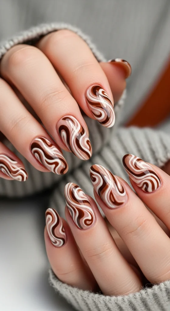Brown And Cream Swirls