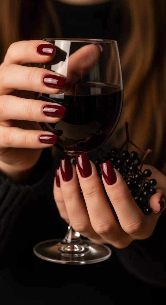 Burgundy Wine Nails