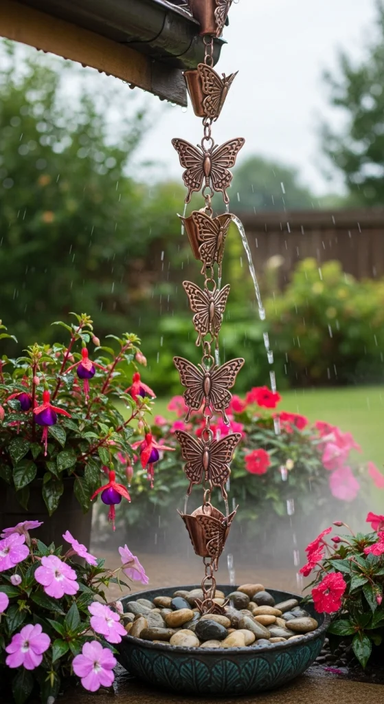 Butterfly-Themed Rain Chains