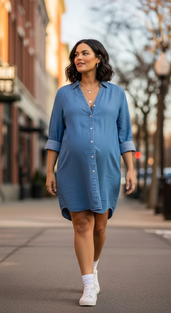 Button-Up Shirt Dress
