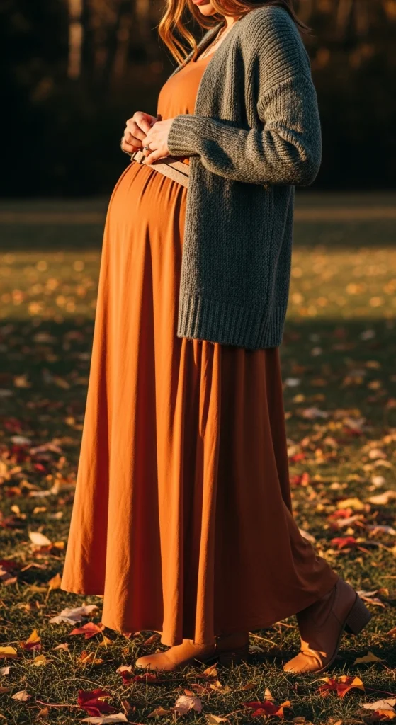 Cardigan And Maxi Skirt Combo