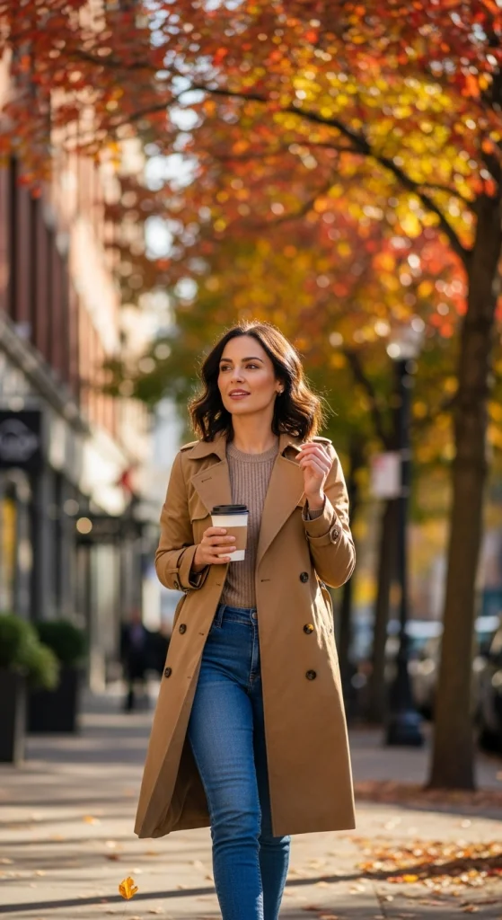 Casual Trench Coat Ensemble