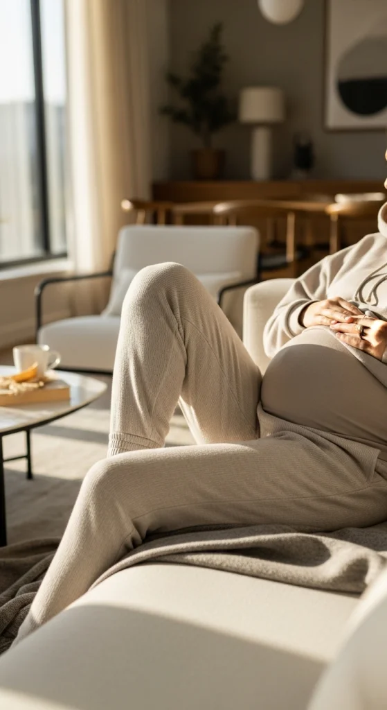Cozy Hoodie And Maternity Joggers