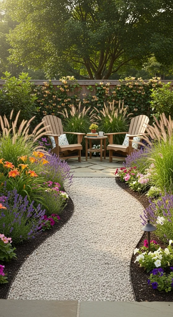 Curved Pathway For A Spacious Feel
