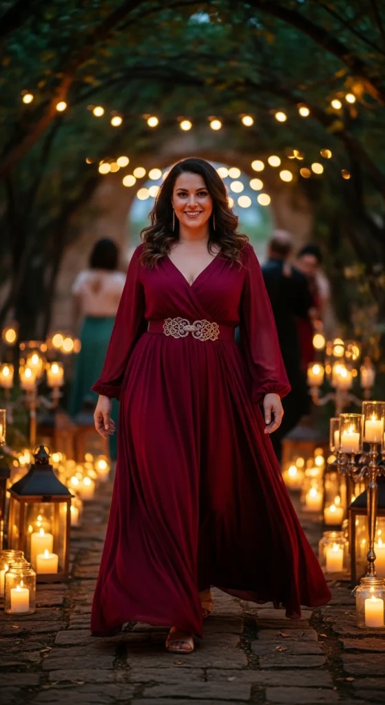 Flowy Maxi Dress With Statement Belt