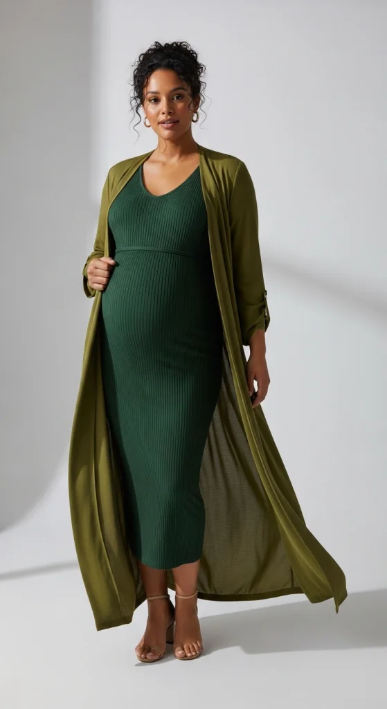 Lightweight Duster With A Fitted Dress