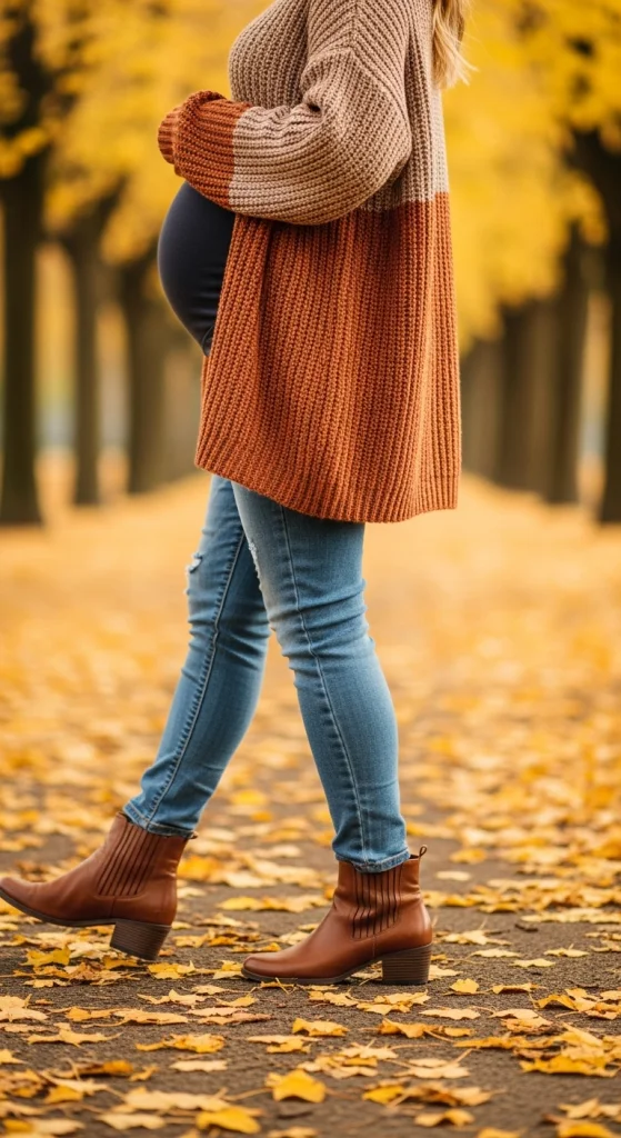 Maternity Jeans With Oversized Sweater