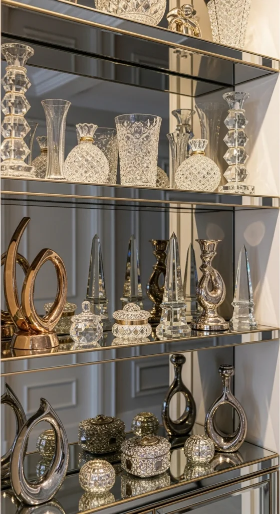 Mirrored Display Shelf