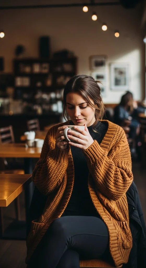 Oversized Cardigan And Leggings