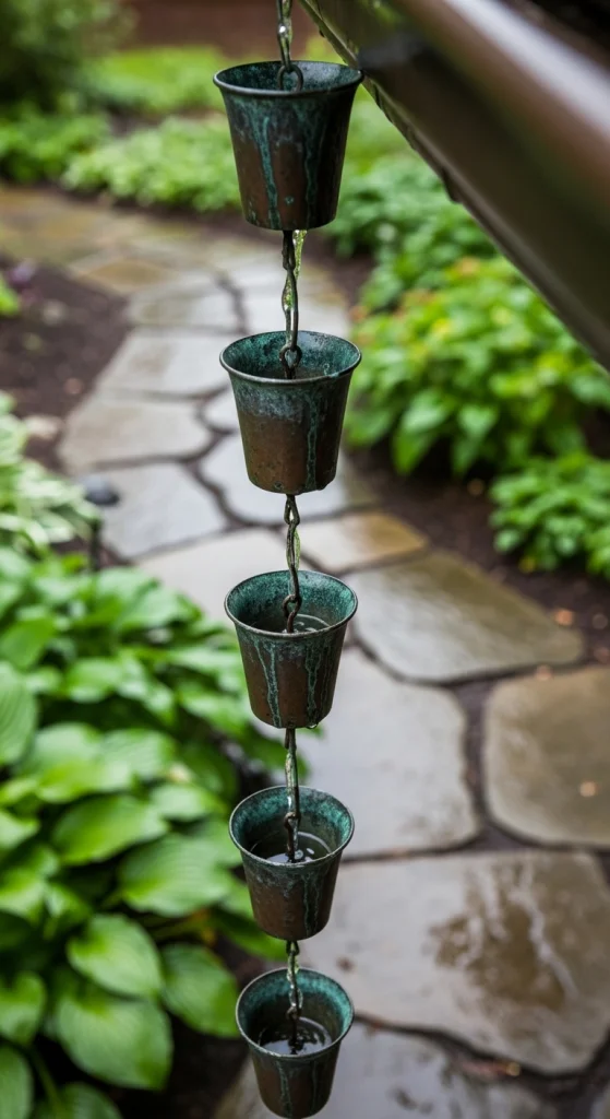 Rain Chains With Bell Accents