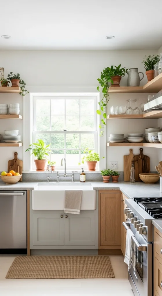 Seamless Flow With Open Shelving