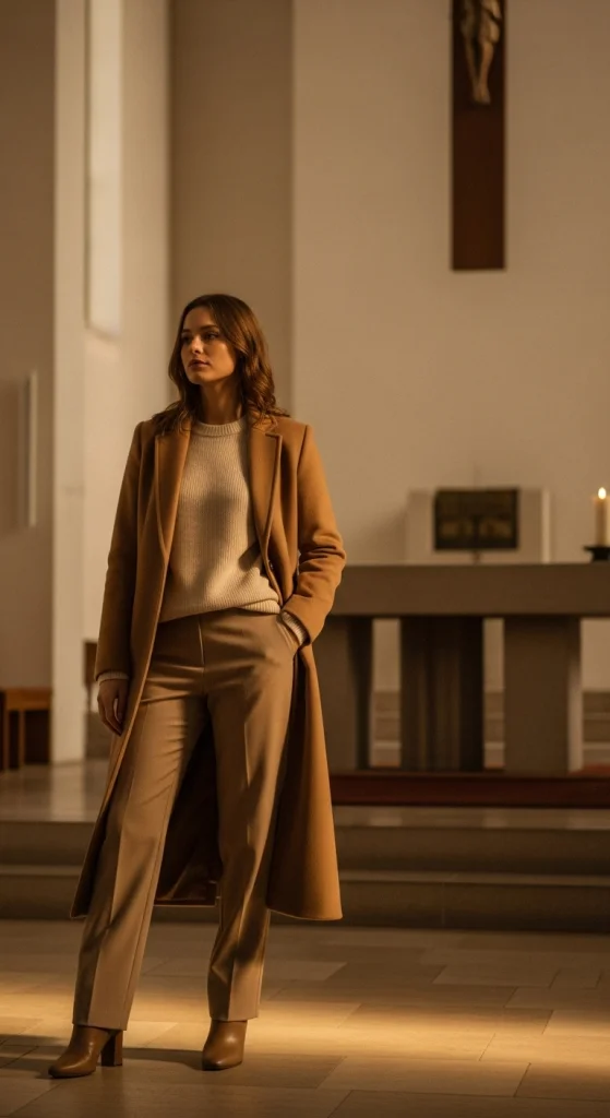 Tailored Coat With Neutral Layers