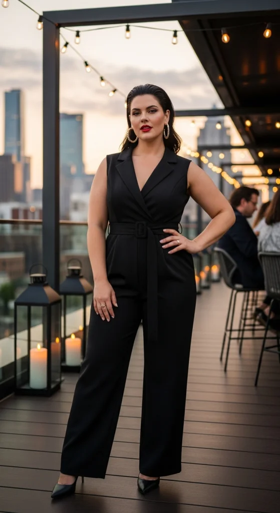 Tailored Jumpsuit With Belted Waist
