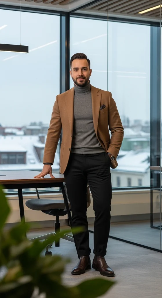 The Blazer And Turtleneck Combo