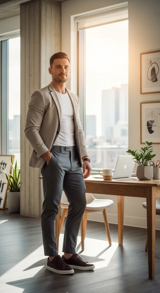 The Casual Blazer Over A T-Shirt