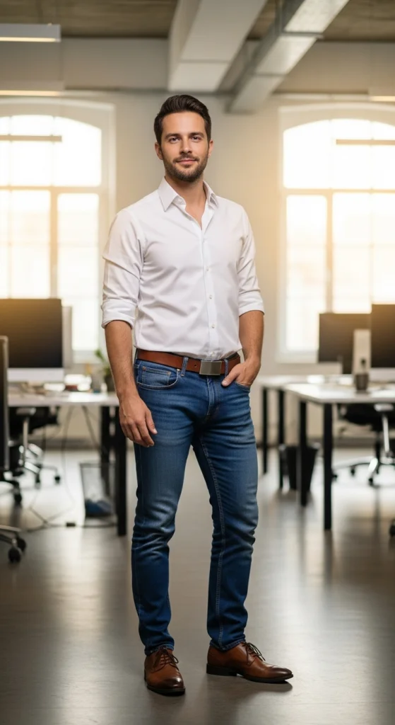 The Oxford Shirt And Dark Jeans