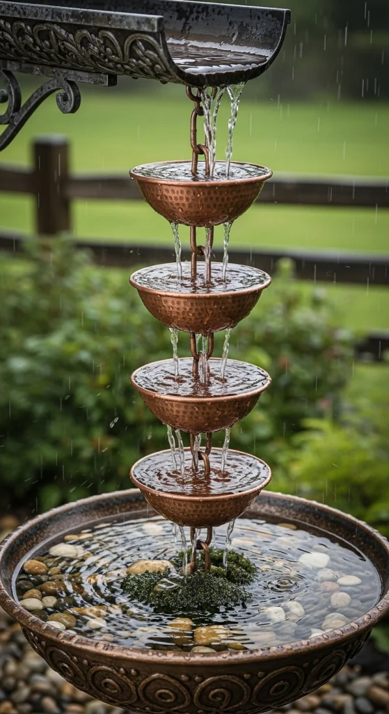 Tiered Bowl Rain Chains