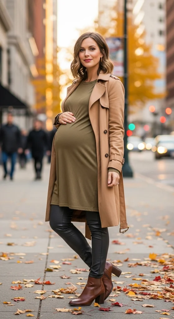 Tunic Top And Faux Leather Leggings