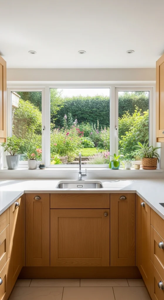 U-Shaped Kitchen With A View