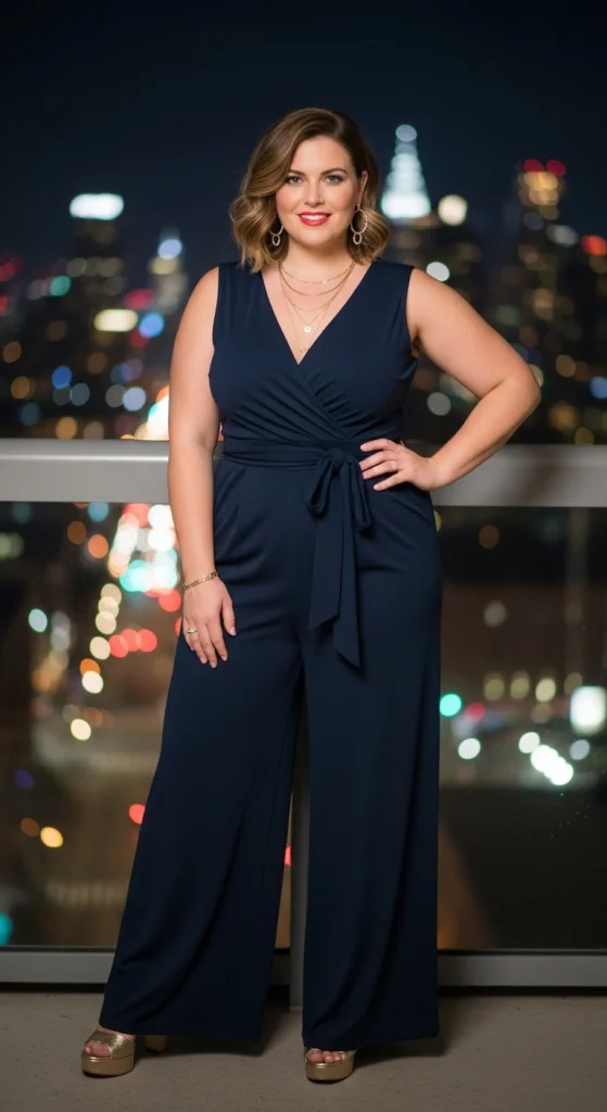 Wide-Leg Jumpsuit With Bold Accessories
