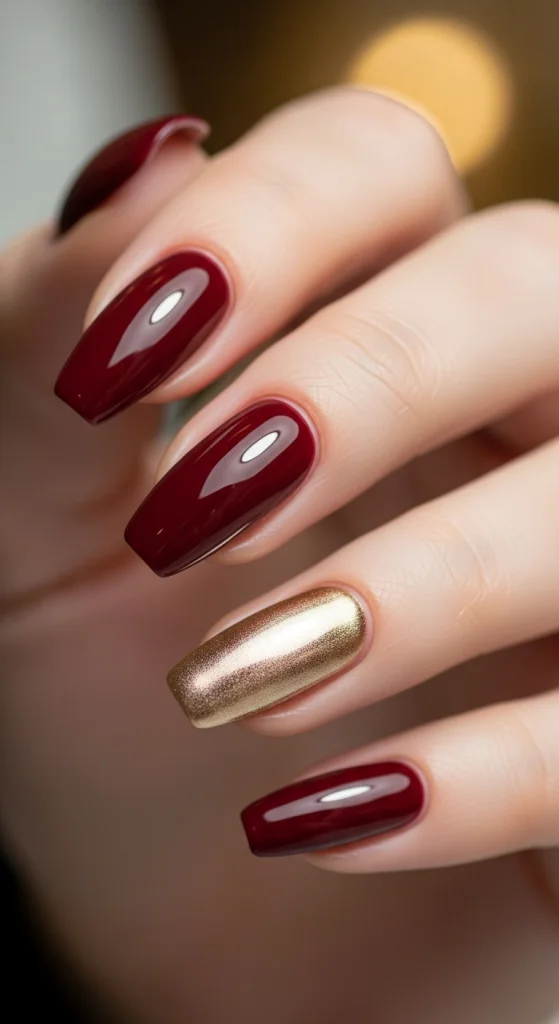 Wine Red And Gold Combo