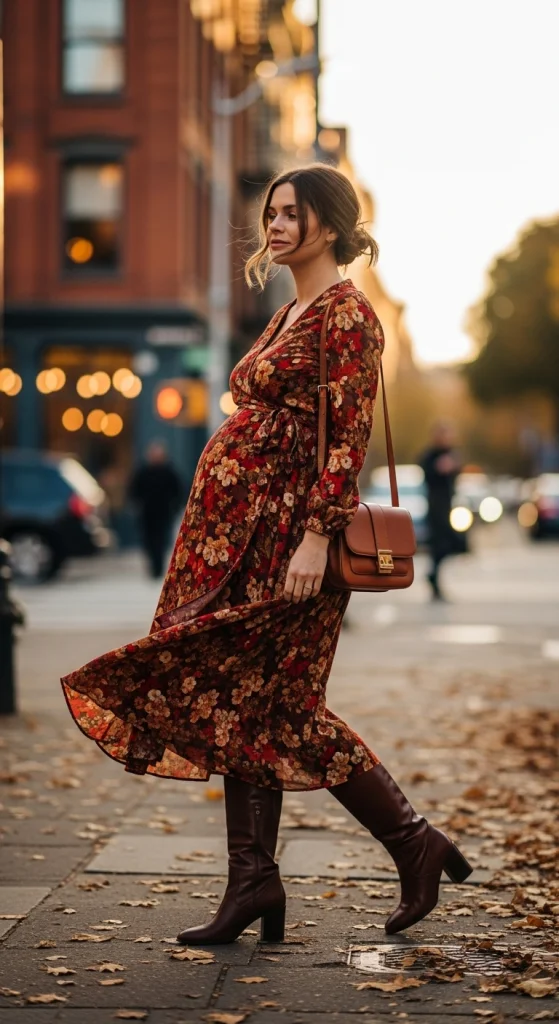 Wrap Dress With Boots