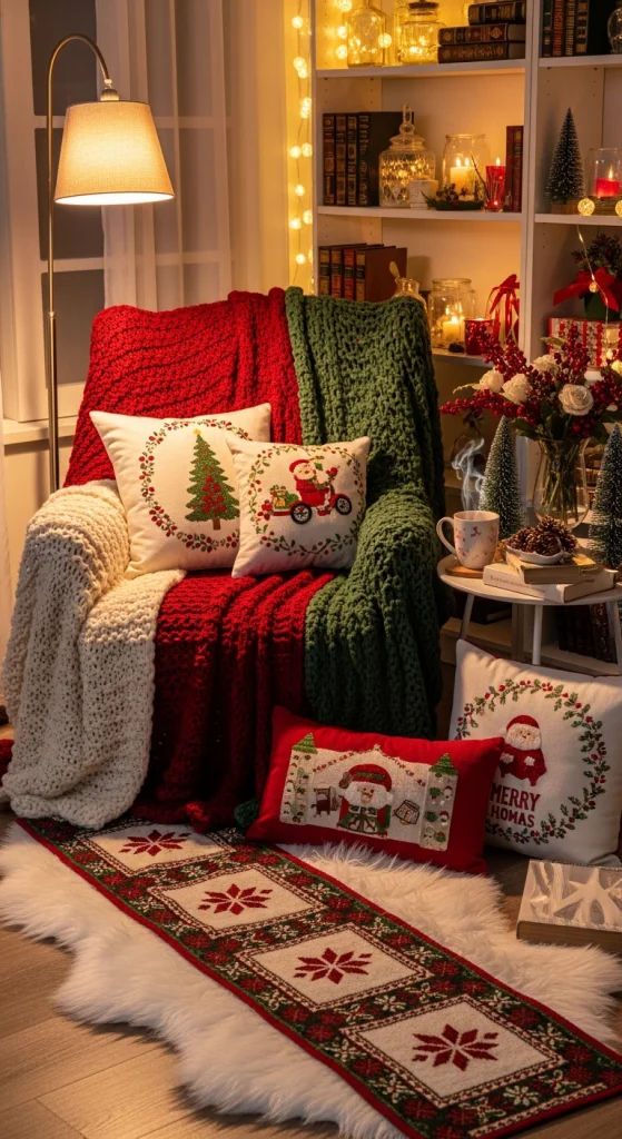 Add a Plush Christmas Rug or Tree-Skirt Runner