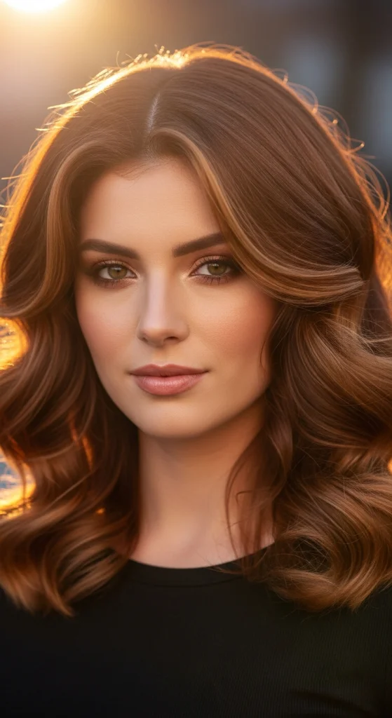 Auburn with Caramel Highlights