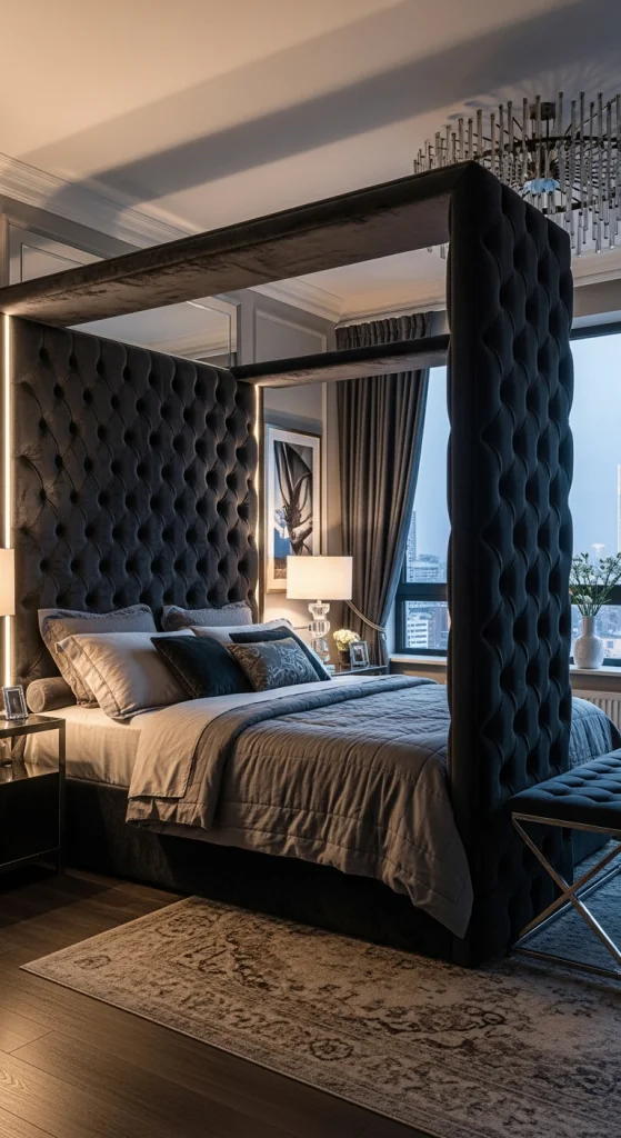 Choose A Statement Headboard That Covers Part Of The Window