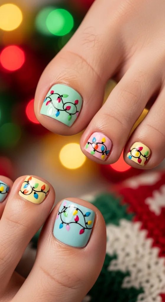 Christmas Lights Pedicure