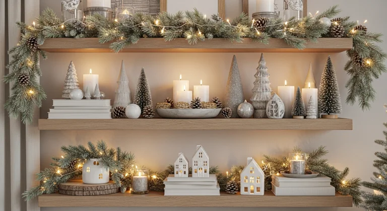 Christmas Shelving Decor Ideas