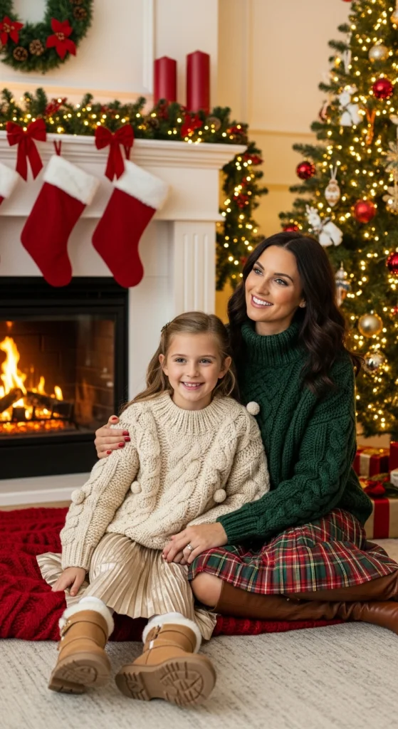 Coordinated Sweater and Skirt Combo
