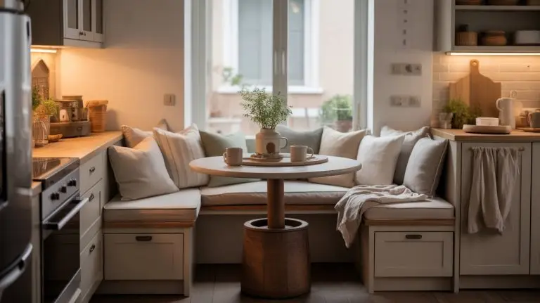 Cozy and Functional Small Banquette Seating Kitchen Ideas