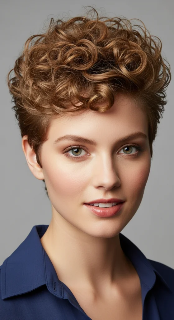 Curly Spiky Pixie