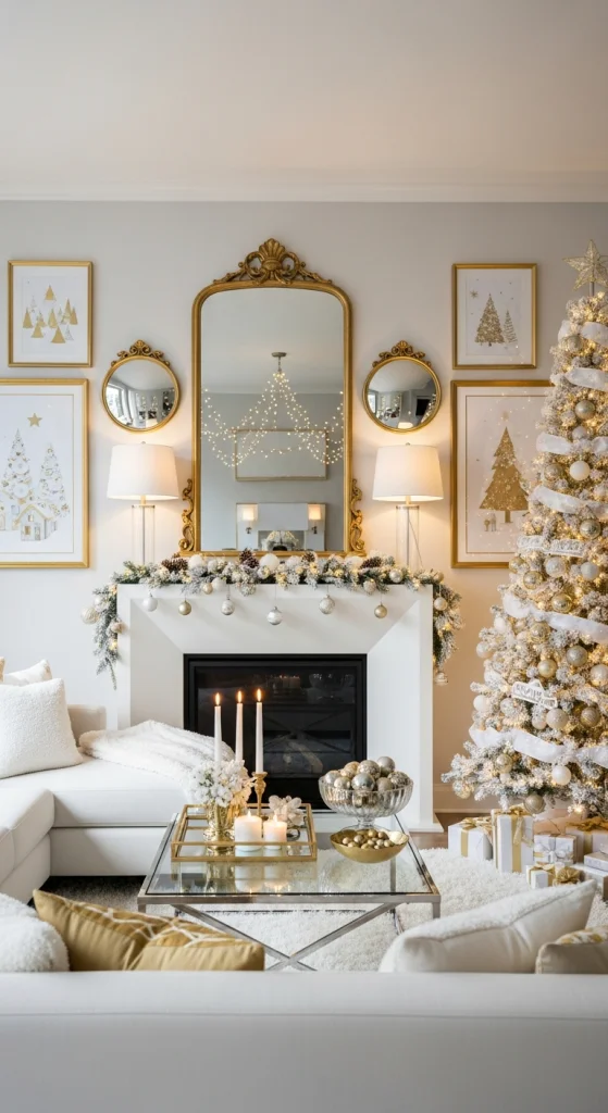 Gold Mirror Frames and Wall Decor