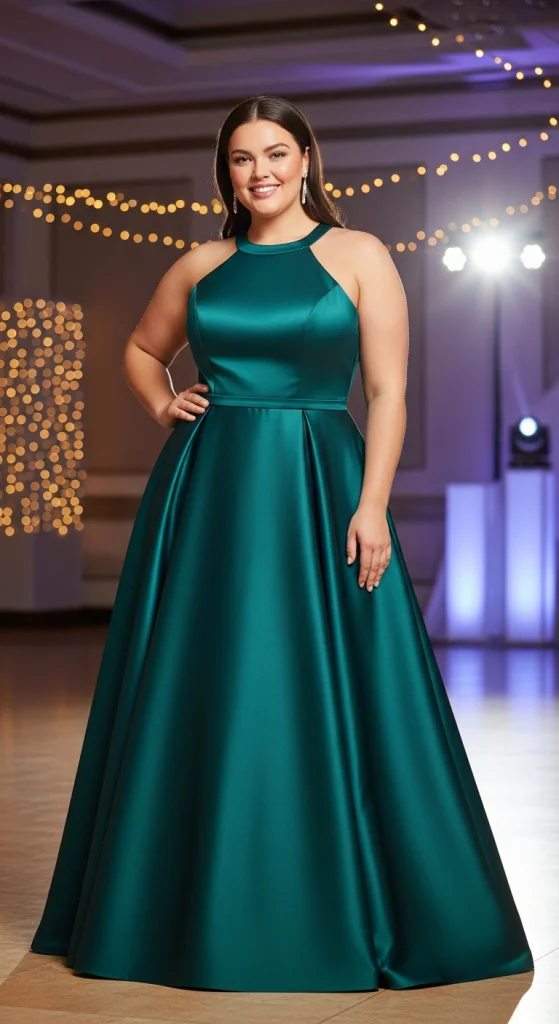 Halter Neck Fit-And-Flare Dress