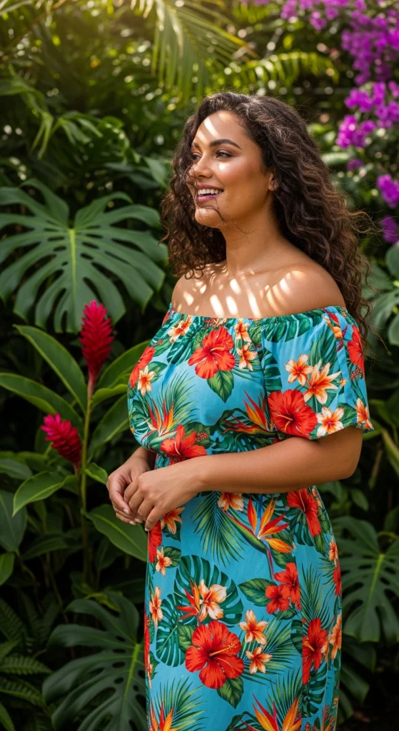 High-Waisted Bikini And Kimono Cover-Up